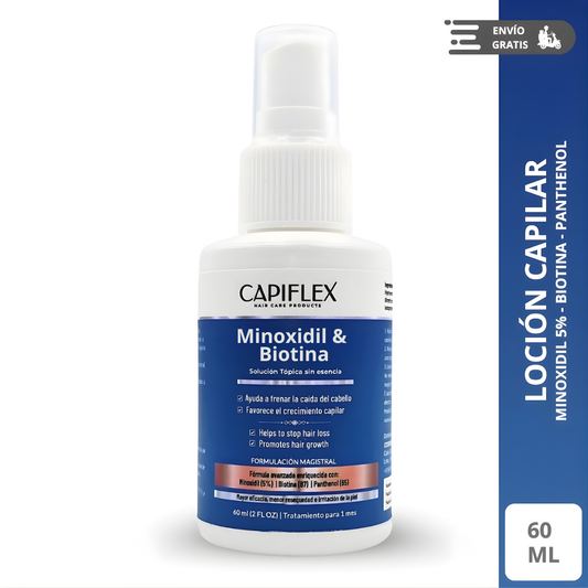 Minoxidil 5% con Biotina y Panthenol - Capiflex Boost 60 ml