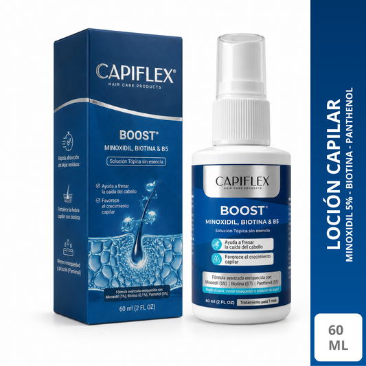 Minoxidil 5% con Biotina y Panthenol - Capiflex Boost 60 ml