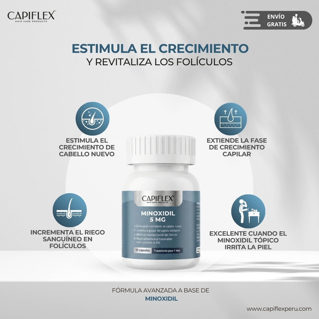 Minoxidil 5 mg Capiflex – 30 Cápsulas