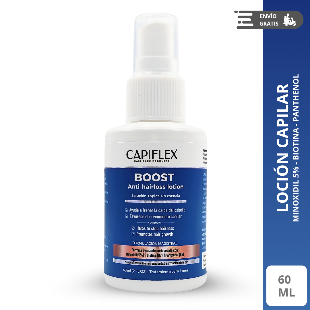 Minoxidil 5% con Biotina y Panthenol Capiflex Boost 60 ml