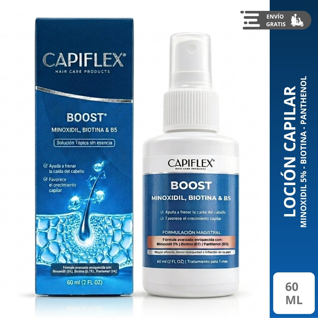 Minoxidil 5% con Biotina y Panthenol - Capiflex Boost 60 ml