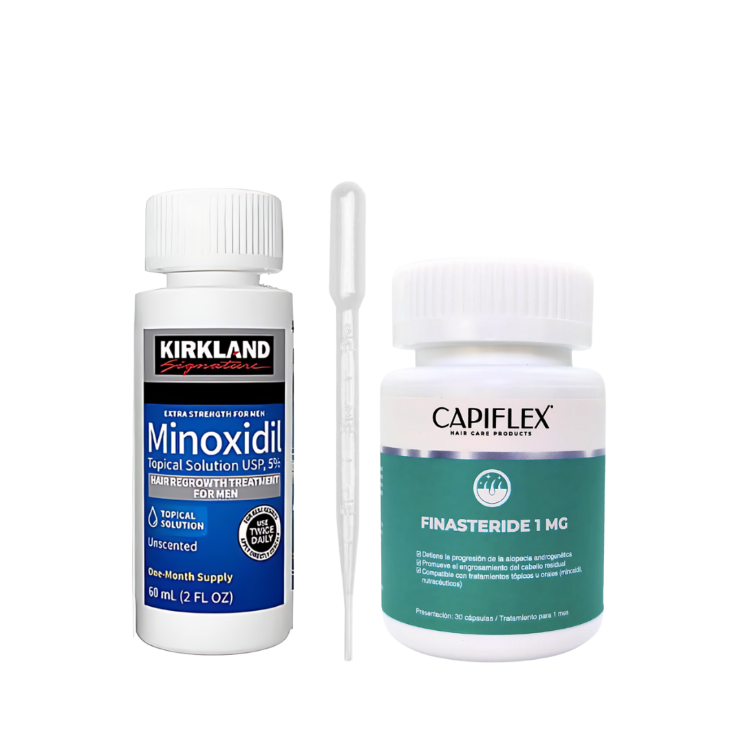 Minoxidil Kirkland Loción + Finasteride 1 mg Capiflex