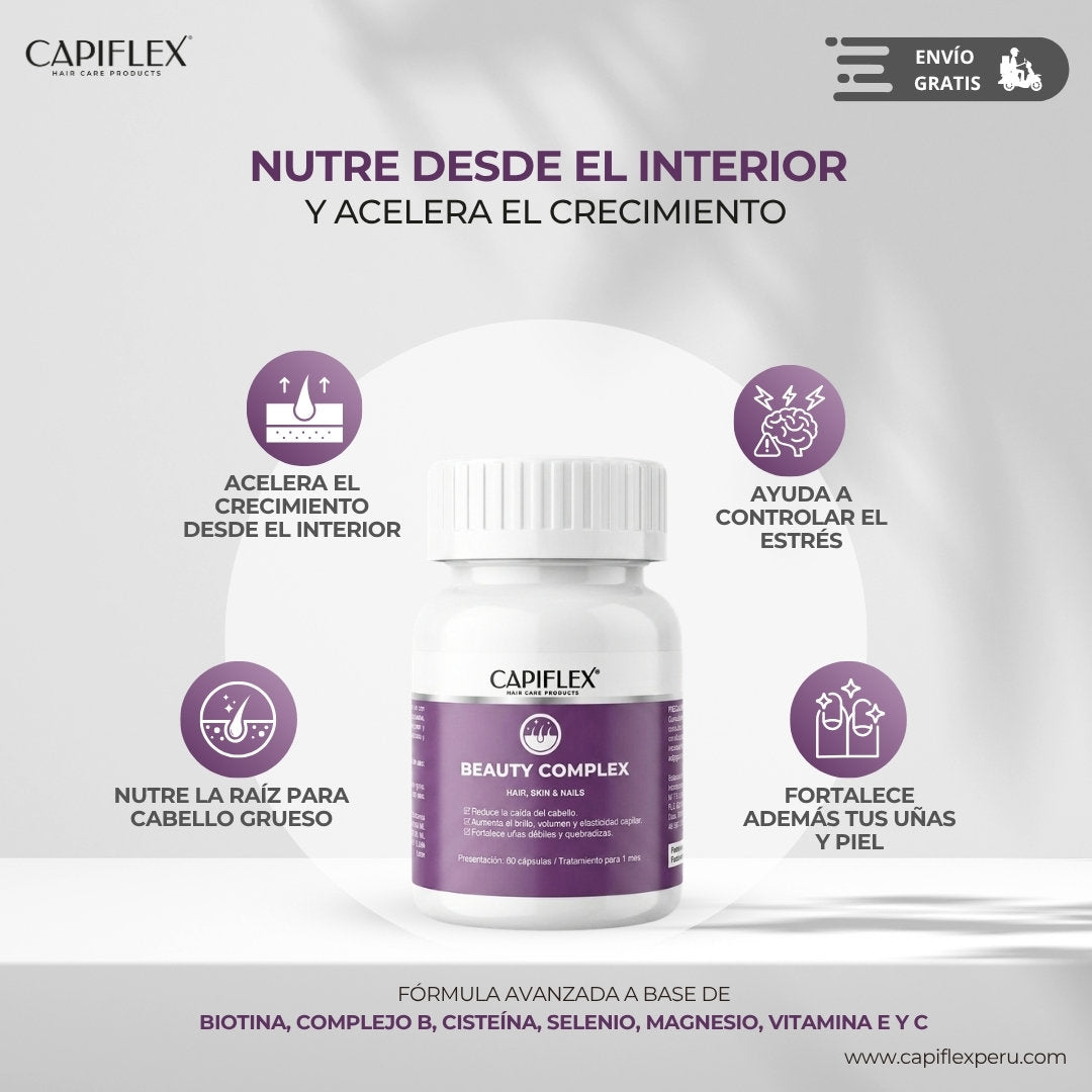 Multivitamínico con Biotina y Cistina Capiflex Beauty Complex – 60 Cápsulas