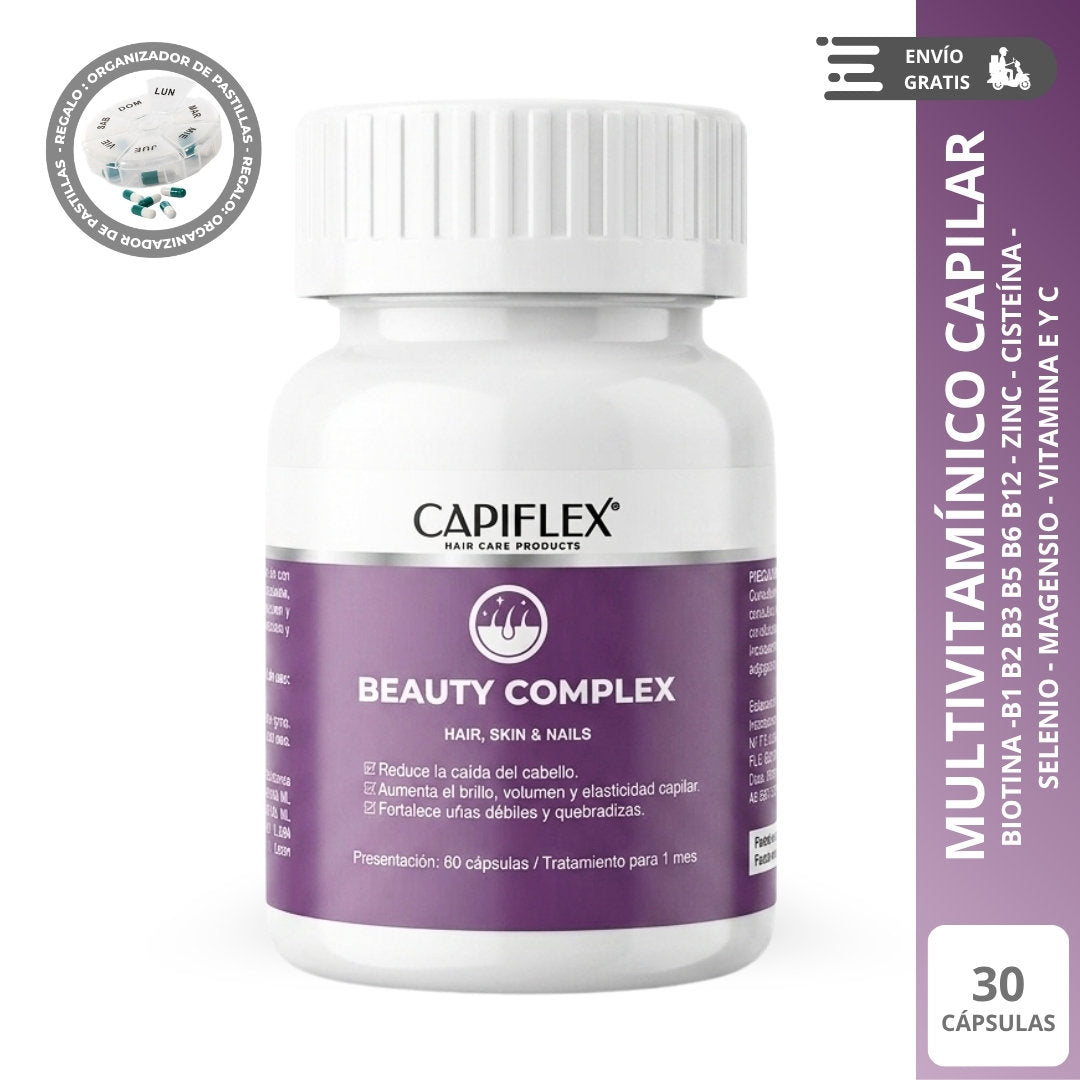 Multivitamínico con Biotina y Cistina Capiflex Beauty Complex – 60 Cápsulas