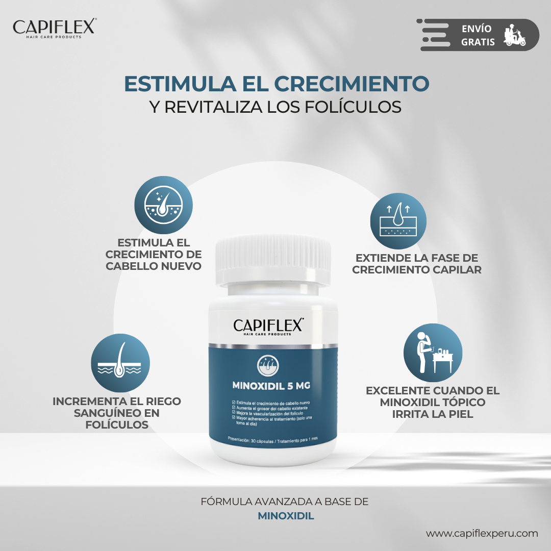 Minoxidil 5 mg Capiflex – 30 Cápsulas