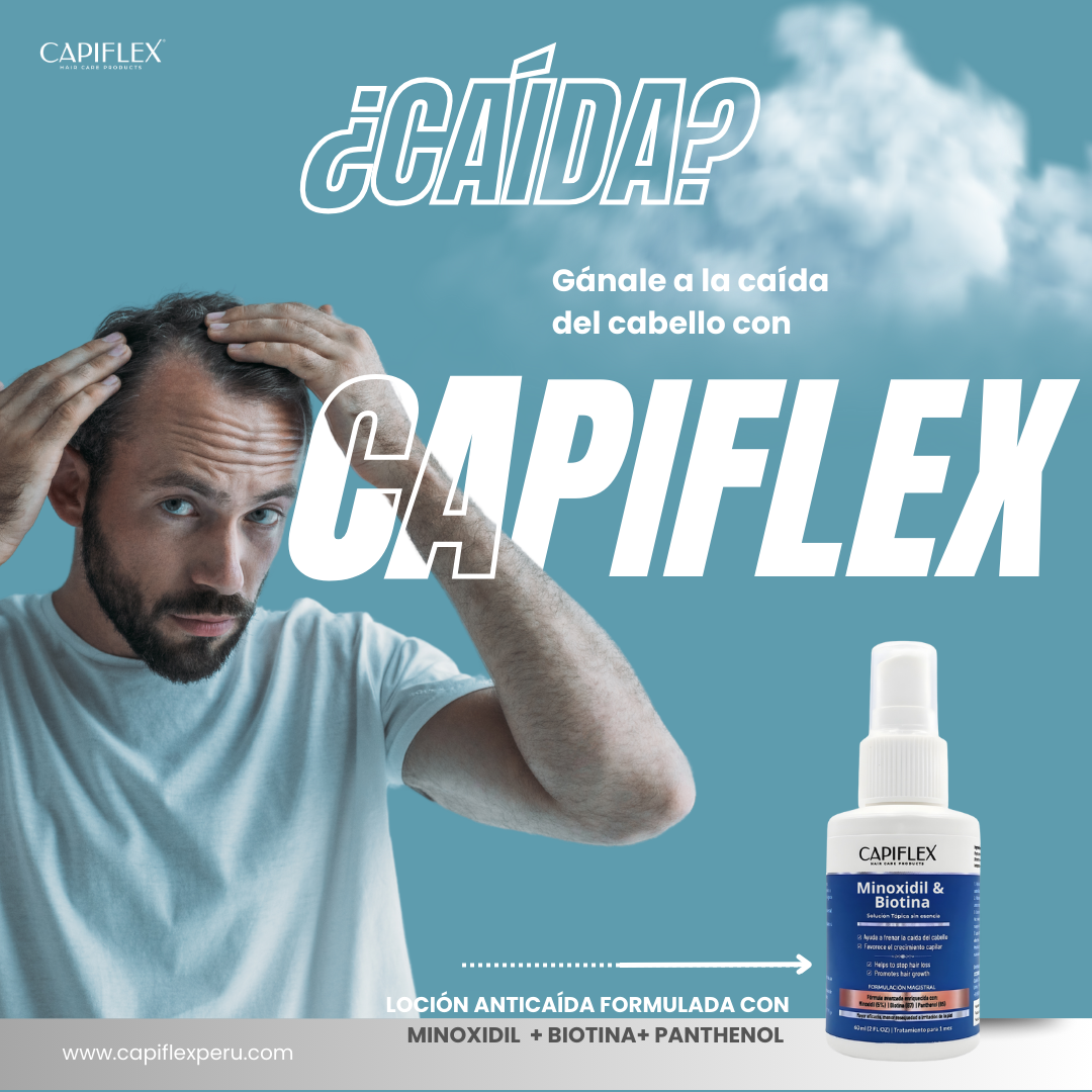 Minoxidil 5% con Biotina y Panthenol Capiflex 60 ml