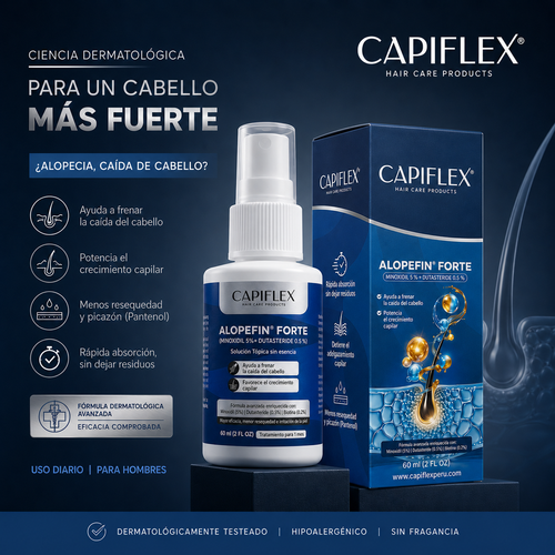 Alopefin Forte Capiflex – Loción Anticaída con Minoxidil 5% Dutasteride 0.5%