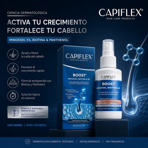 Minoxidil 5% con Biotina y Panthenol - Capiflex Boost 60 ml