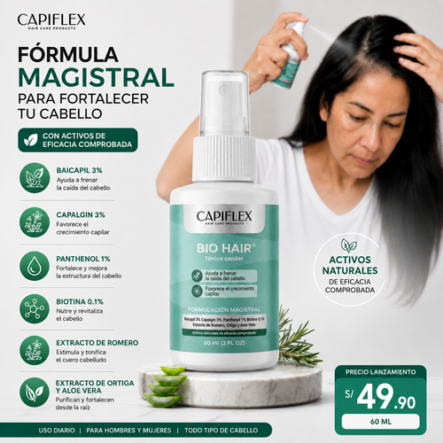 Tónico Capilar Fortificante Capiflex Bio Hair 60 ml