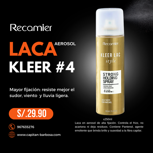 Recamier Kleer Lac Laca para cabello Aerosol 250 ml