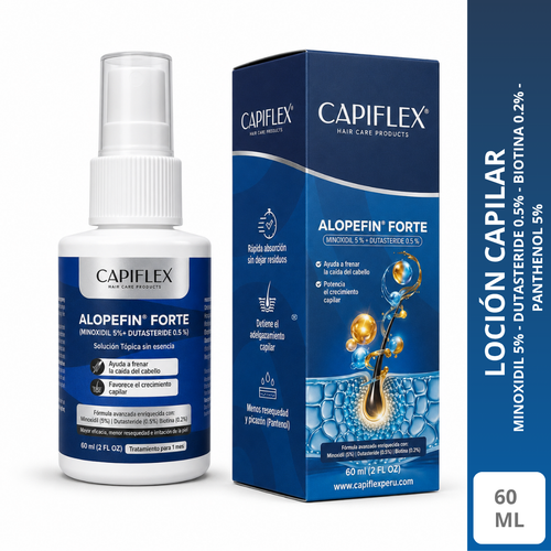 Alopefin Forte Capiflex – Loción Anticaída con Minoxidil 5% Dutasteride 0.5%
