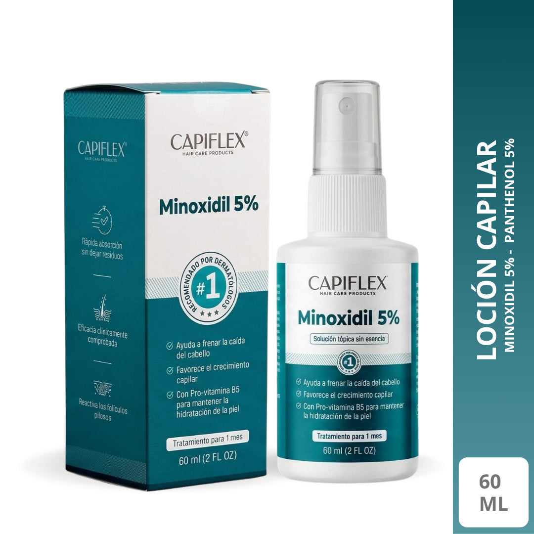 Minoxidil 5% con Panthenol 5% – Capiflex Active 60 ml