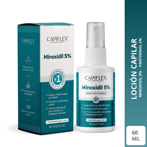 Minoxidil 5% con Panthenol 5% – Capiflex Active 60 ml